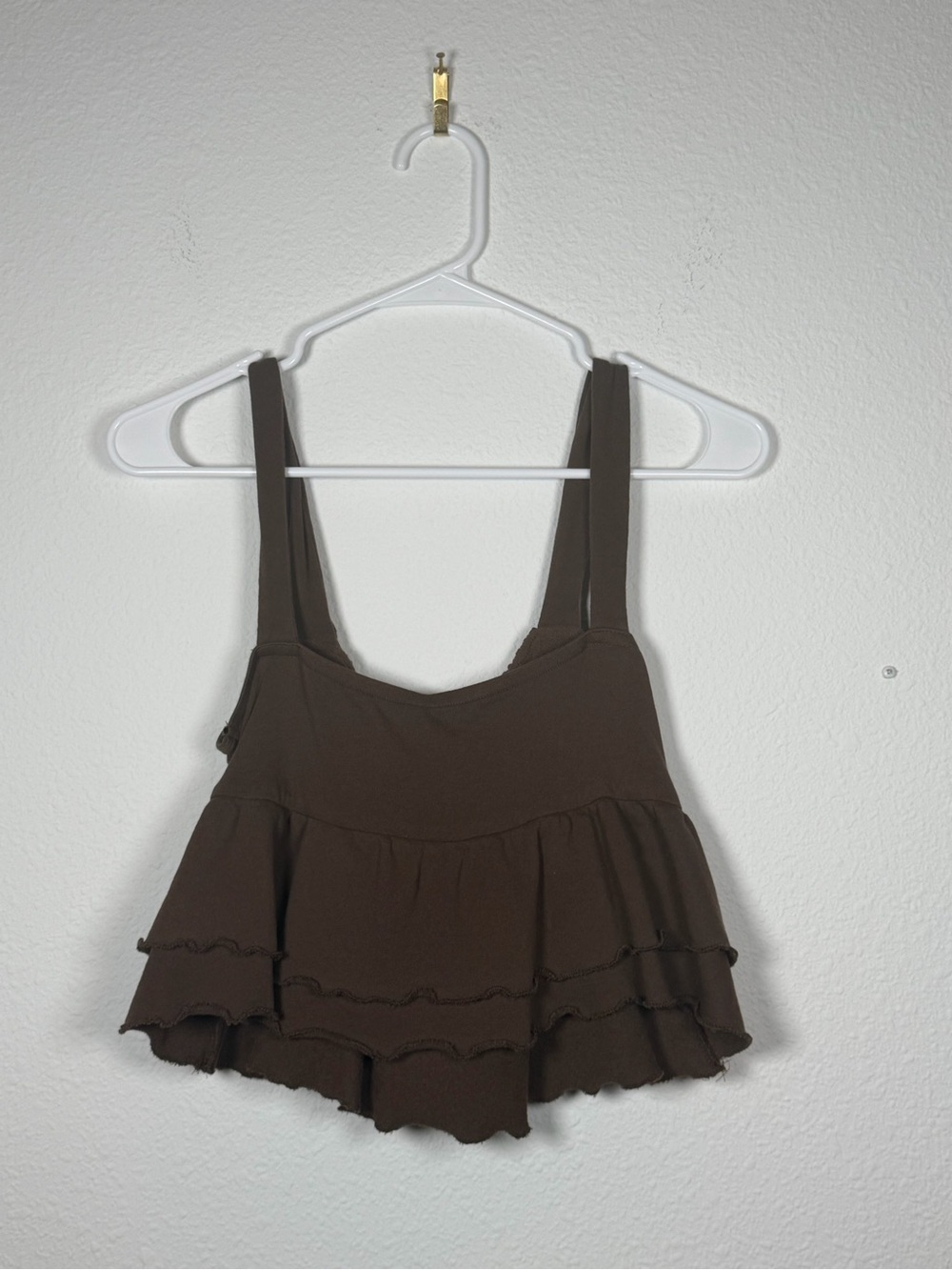 Zara Brown Ruffle Camisole - Picture 2 of 3